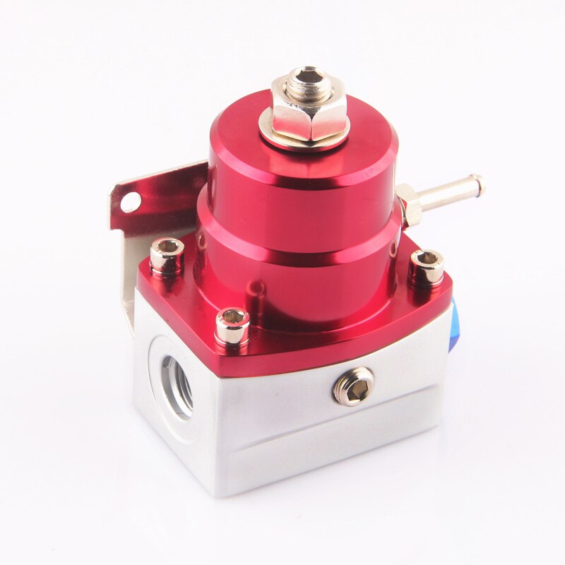 Régulateur de pression de carburant en aluminium noir et rouge style AN6 port assurance