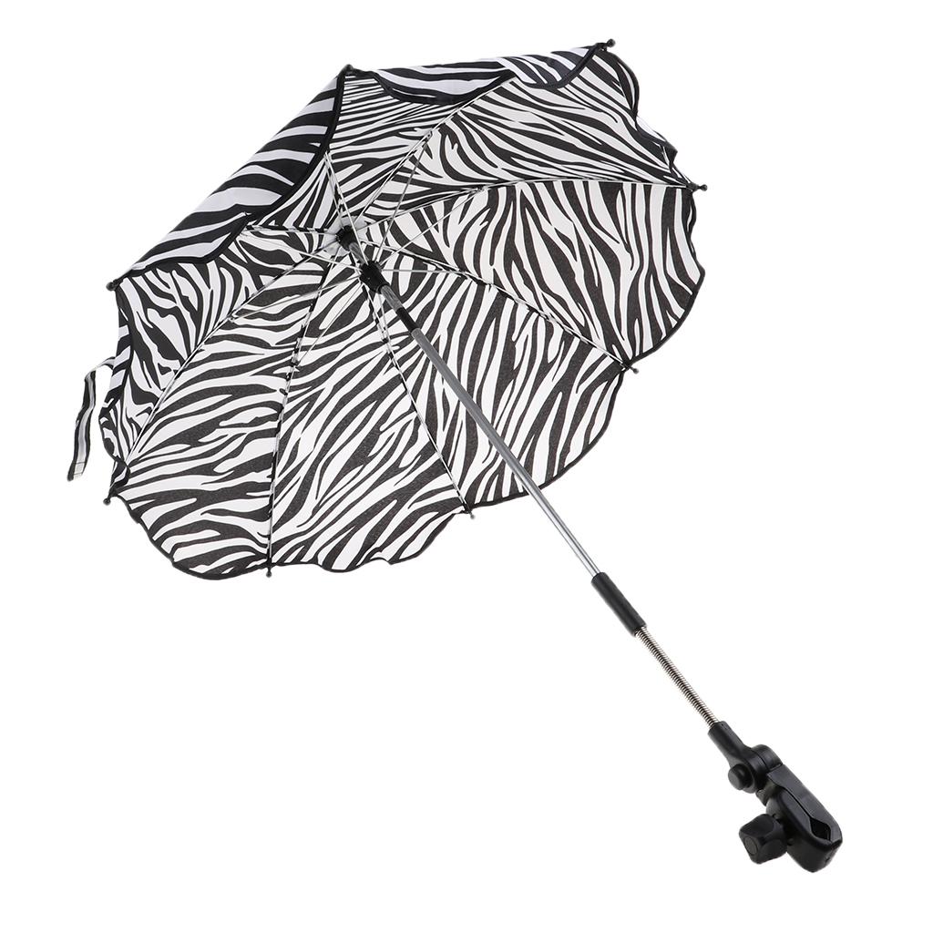 Strand Parasol Paraplu Zon Bescherming Parasol Waterdichte Onderdak Luifel: Zebra Stripe