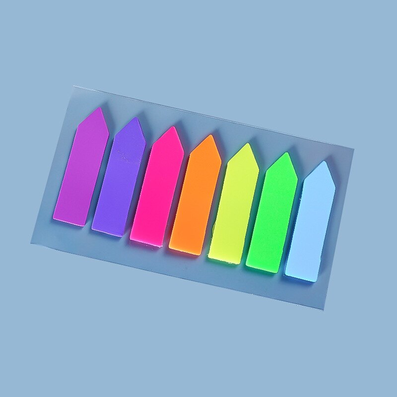 Color Fluorescence Sticky Notes Set Memo Pad Bookmarks Banners Transparent Sticky Notes School Office Stationery: Burgundy