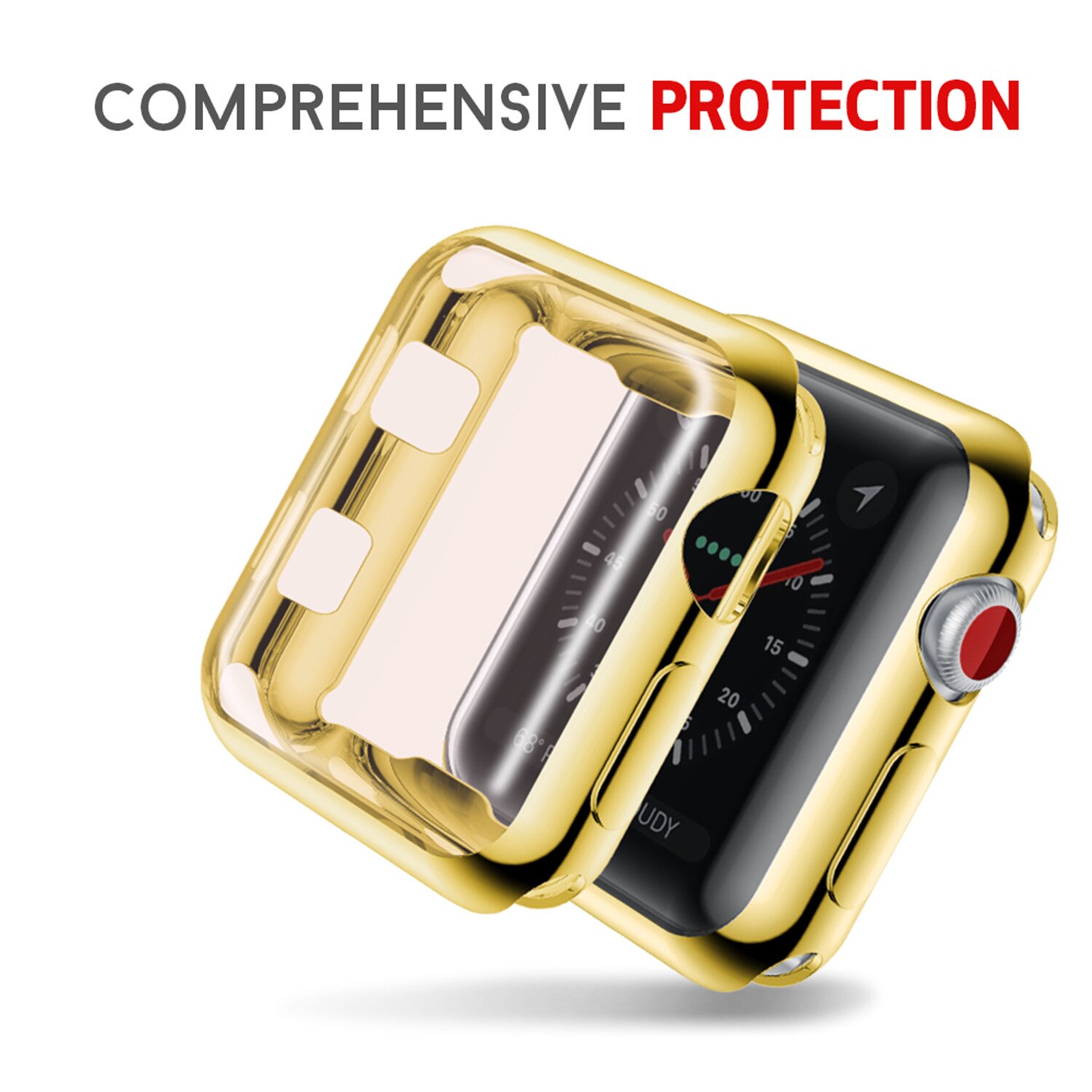 Urcover til apple watch case 42mm 38mm series 3 2 soft slim tpu all-around ultratynd skærmbeskytter til iwatch cover