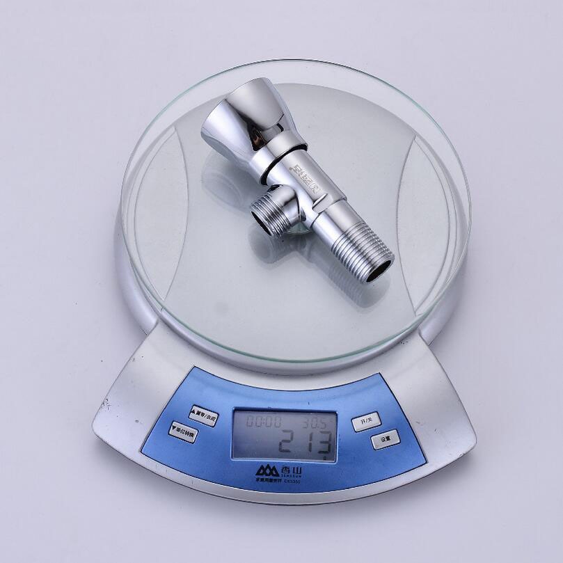 G1/2*1/2 Brass Triangle Valve Household Bathroom Water Heater Water Stop Valve Faucet And Cold Water Universal Inlet Valve