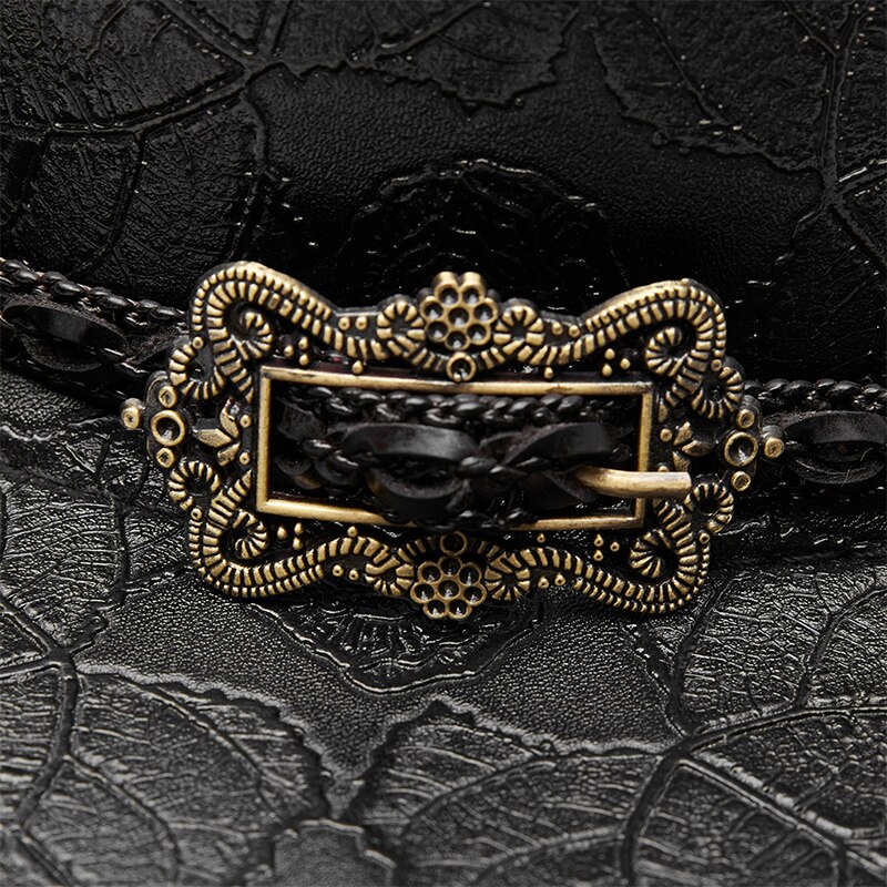 PU carved cowboy hat Punk Rave WS-359MZF