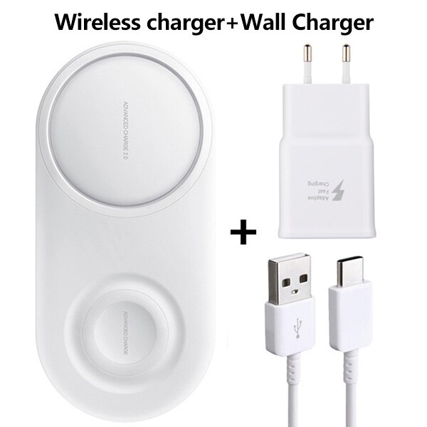 QI Wireless Charger Pad Fast Charging EP-P5200 for Samsung Galaxy S10 note20 S20 S21 S9 + S8 + S7 S7Edge Gear Sport S3: White-Wall Charger