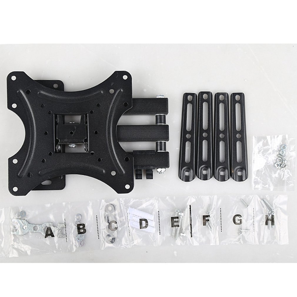 14-27 Inch Telescopic Rotating Bracket Folding Monitor Bracket Durable Telescopic Rotary Tv Stand Folding Wall Monitor Stand