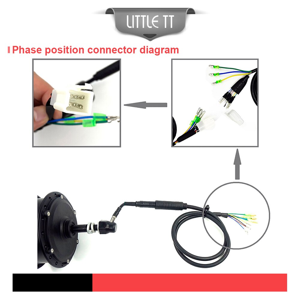 Ebike Conversion Cable 9 Pin Julet Wheel Hub Motor Waterproof Cable for Electric Bicycle Accessories