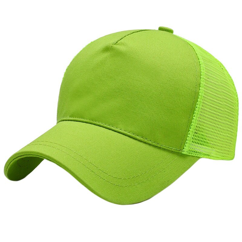 Unisex sportpet, snel drogend, ademend katoenen mesh pet, gebogen rand, zonneklep, verstelbare snapback pet voor hardlopen en vissen: Groente