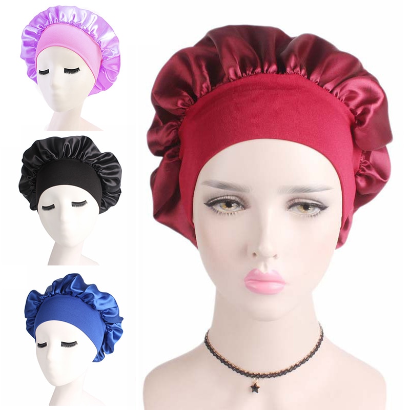 1 pièces casquette de couchage réutilisable ajuster sommeil nuit chapeau tête couverture chapeau femmes bonnet de douche salle de bain douche chapeau couverture cheveux outils de coiffure