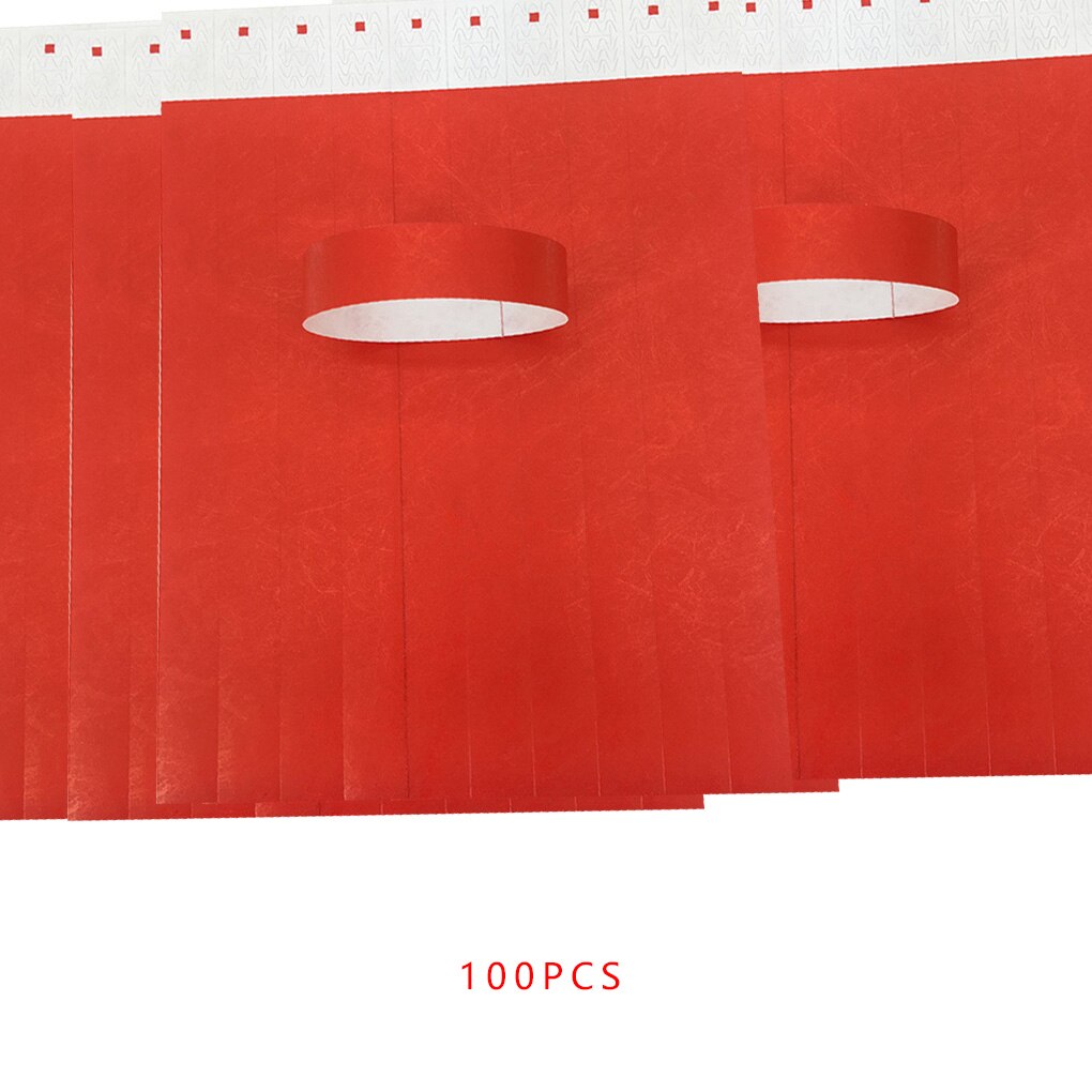 100Pcs/set Waterproof Disposable Events Wristbands Non-woven Fabric Paper Wristbands Amusement Park Admission Ticket: 3