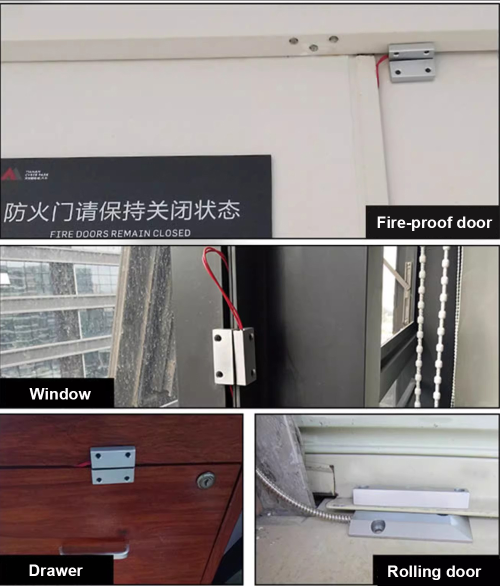 Nc Tür Sensor Metall verdrahtete Rolltor Magnet kontakt Schilf Schalter für Sicherheits alarmsystem