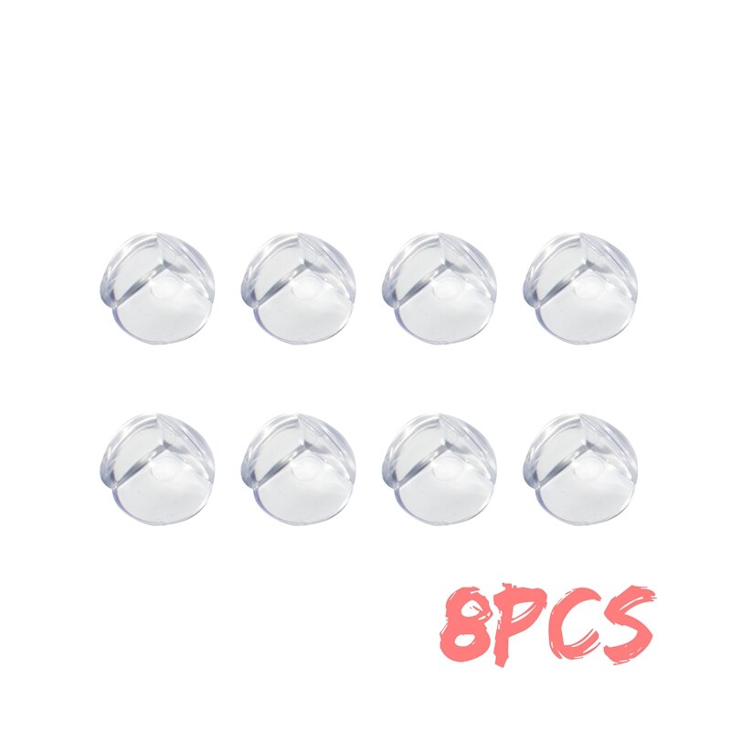 4/8Pcs Child Baby Safety Silicone Protector Table Corner Edge Protection Cover Children Anticollision Edge & Guards: Transparent 8pcs