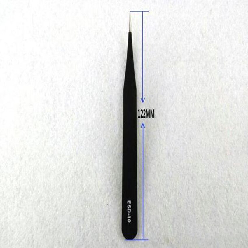 HRC40 Graden Multifunctionele Anti-Statische Antimagnetic Sharp Punt Roestvrijstalen Pincet ESD-10 Voor Repareren Gereedschap