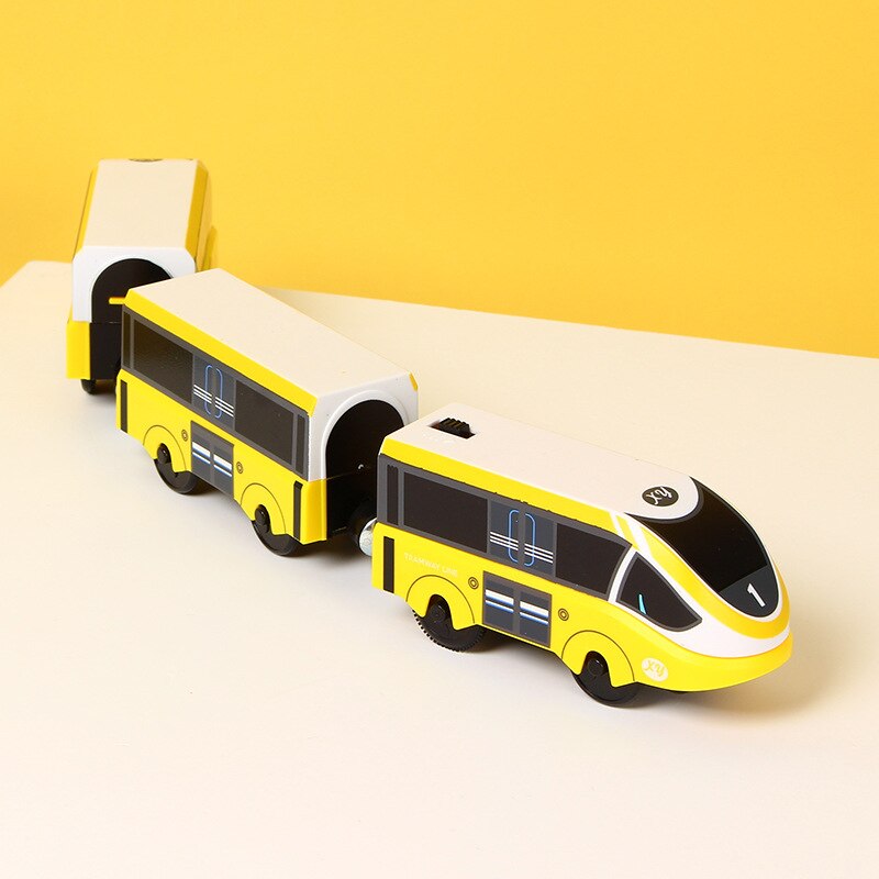 Elektrische Rc Trein Set Afstandsbediening Speelgoed Aangesloten Met Houten Spoorweg Auto Tracks Birhtday Kerstcadeau Voor Kinderen: No remote6