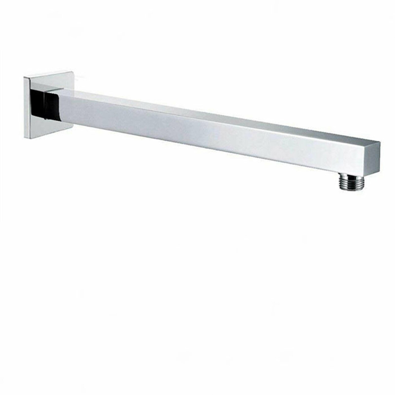 16 Inches Stainless Steel Shower Arm Wall Mounted Square Rainfall Shower Head Extension Arm Kit Showerhead Arm Bathroom Hardware