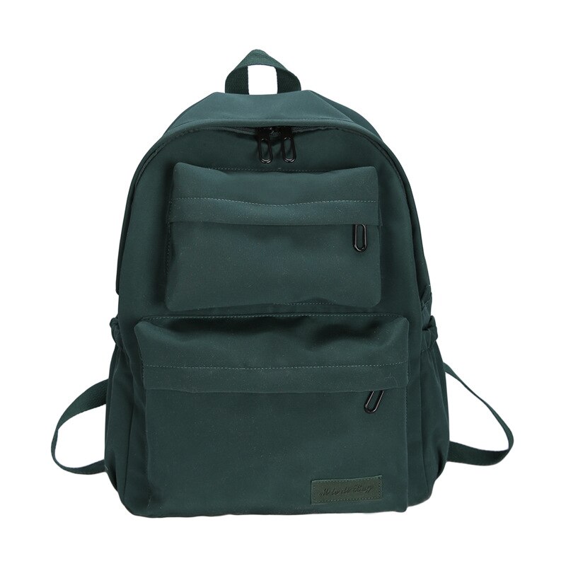 Waterproof Nylon Backpack for Women Travel Backpacks schoolobag Female School Bag for Teenage Girls Book bag Mochilas: Green