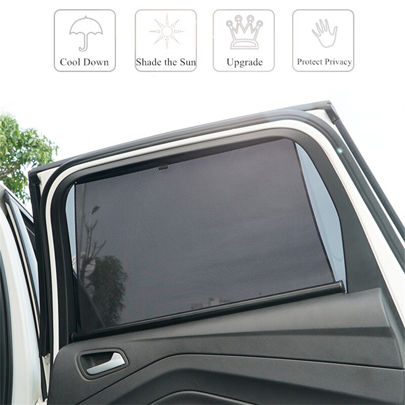 Vindue solskærm sort mesh cover uv beskytter skjold til kia niro bil auto bil side bagrude solskærm