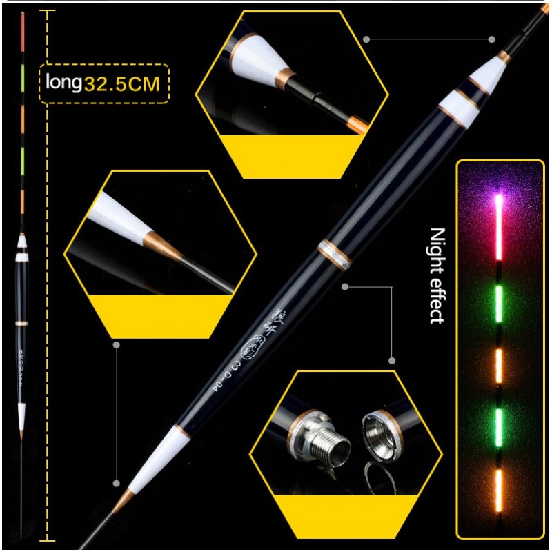 2020 galleggiante da pesca a portato galleggiante elettrico attrezzatura da pesca leggera boe luminose per pesci con attrezzo da pesca a batteria: YZ1231D