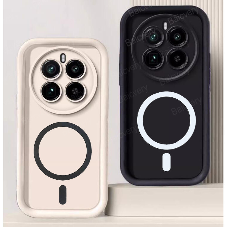 Für Realme 12 5G / 12X 5G Plus / 12 Pro 5G / Realme 12 Pro Plus Capa Hülle mit magnetischer Aufkleberabdeckung für kabelloses Laden