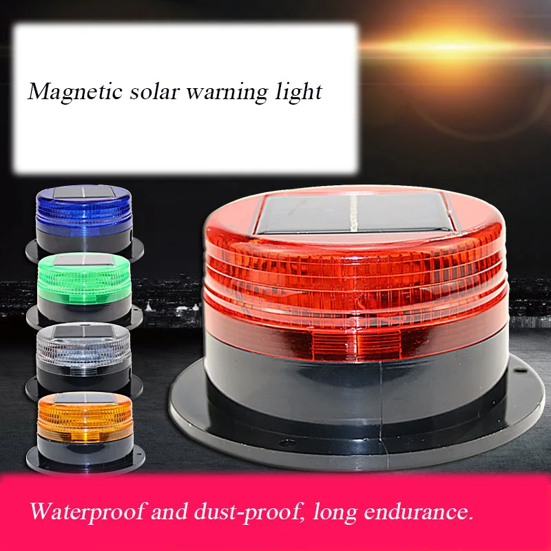 Feu clignotant magnétique pour toit de voiture, haute luminosité, économe en énergie, voyant d'avertissement solaire, Signal d'urgence, capteur automatique