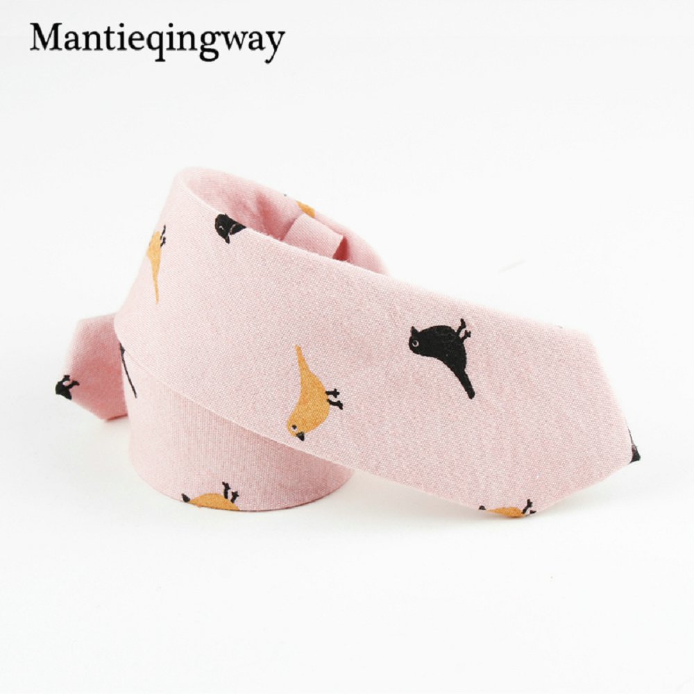 6 Cm Mens Katoen Casual Stropdas Bruiloft Bruidegom Jacquard Dassen Print Vogels Gravatas Bladeren Business Das