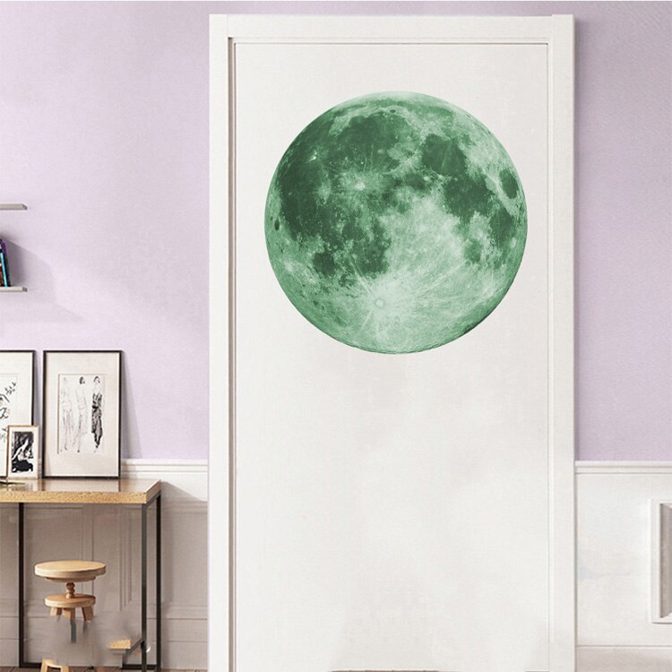 SKTN Luminous 3D Moon Wall Stickers For Kids Room Baby Nursery Home Decoration Wall Decals Glow In The Dark Bedroom Home Decals
