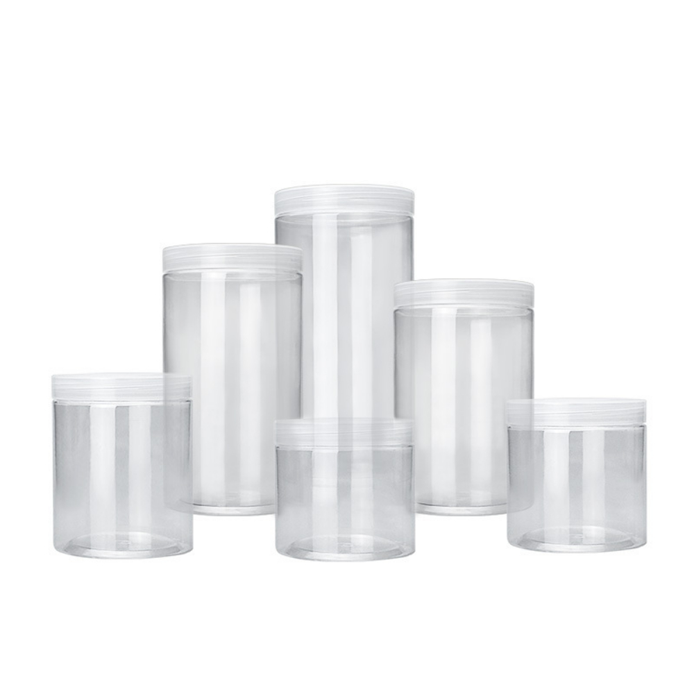 12Pc 50/100/150/200/250ml Clear Verzegelde Kan Plastic Lege Verpakking fles Ronde Opslag Emmer Biscuit Pot Food Grade Container