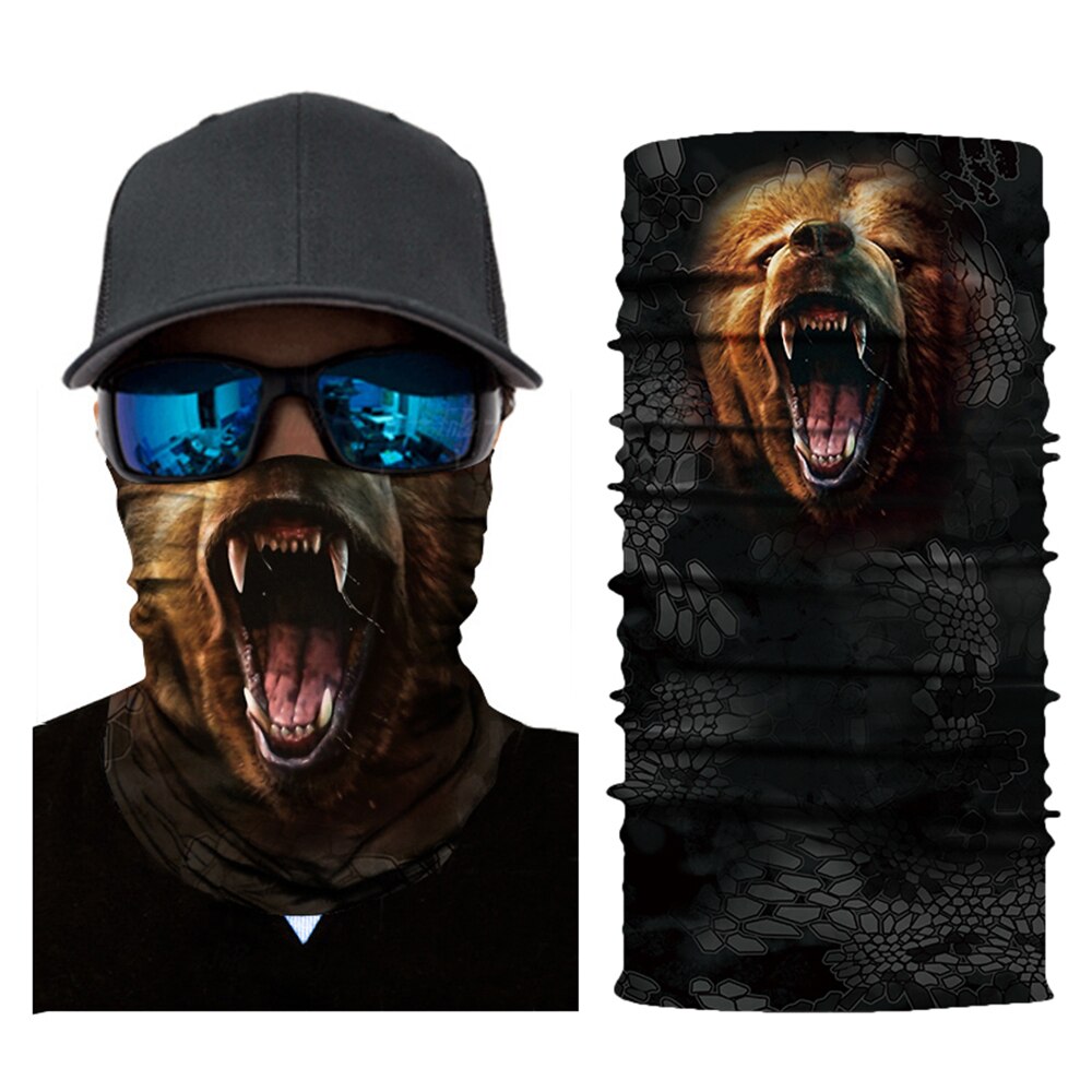 WOSAWE Motorcycle Balaclava Face Mask Men's Outdoor Sports Windproof head Mask animal pattern motocross face mask motorcycle: ZYMZAC26