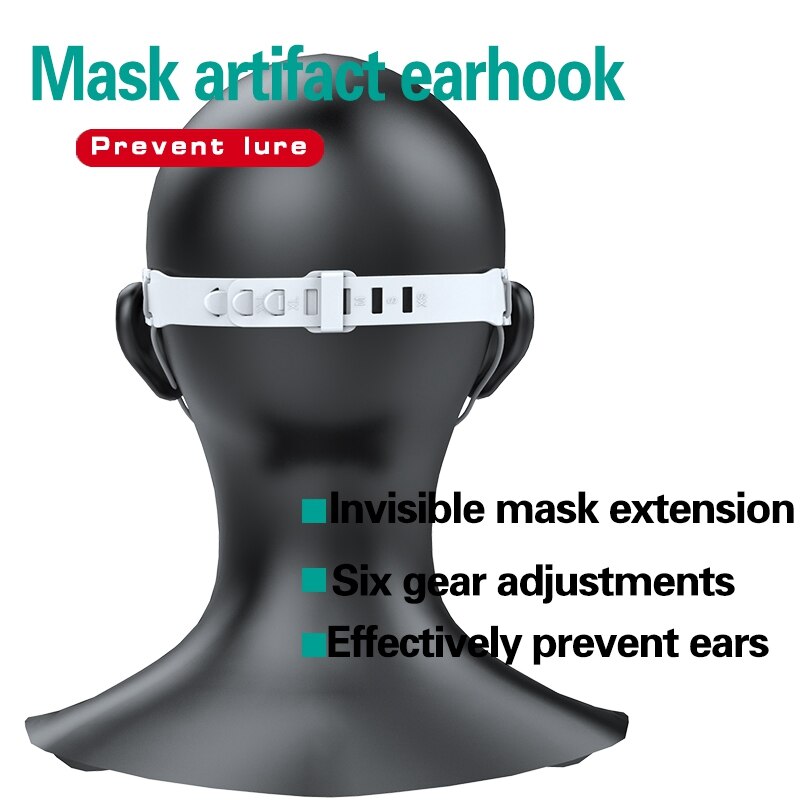 -20 stk justerbar maske ørebeskyttelse spænde krog anti-lækage forebyggelse øre smerte maske holder justeringsrem