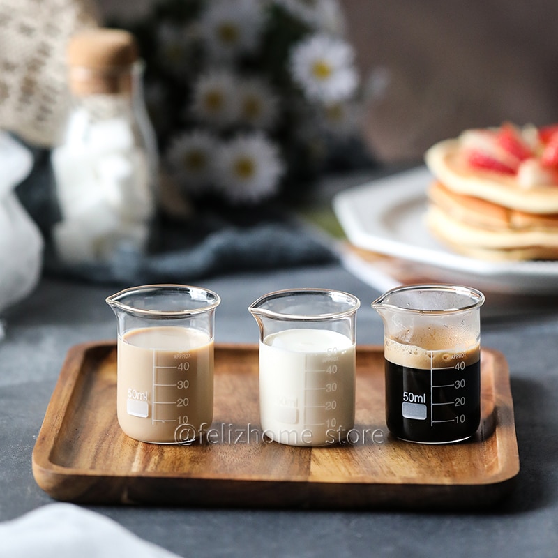 Mini Pyrex graduated measuring cup maple syrup creamer web celebrity coffee house espresso cup serving cup