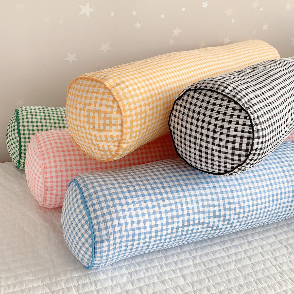 Pare-choc de lit à carreaux en coton pour bébés, épais et doux, protection de berceau pour enfants, coussin de lit, sécurité, Rail latéral, décor de chambre d&#39;enfants