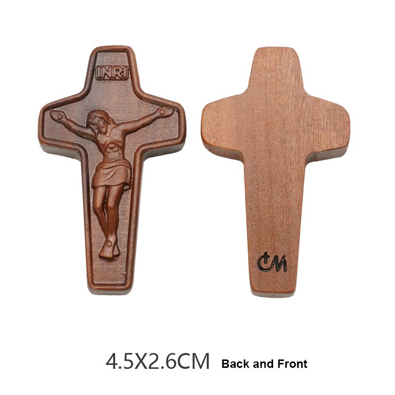 Sandelhout Cross Rosarios Catolicos Accessoires Christian Mini Hout Cross Hanger Crucifixo Religieuze Sieraden: 234-6