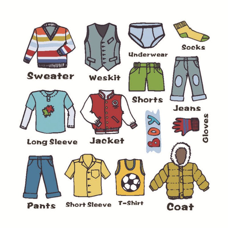 Girls' clothing classification logo wall stickers closet sorting storage tip stickers: A-2
