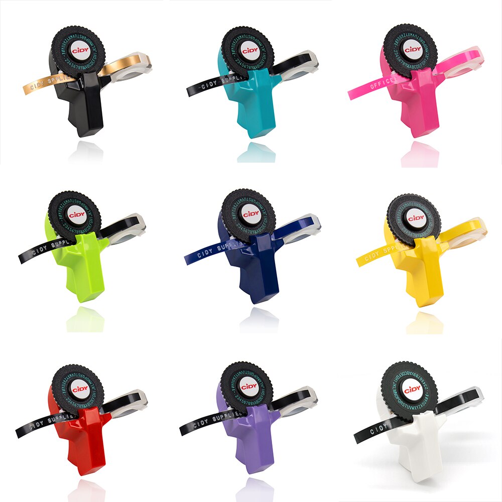 Mini Draagbare Printer Diy Houvast Schrijfmachine Label Maker Voor Motex E101 Belettering Machine Met 2 Roll 3D Embossing Handleiding Tape