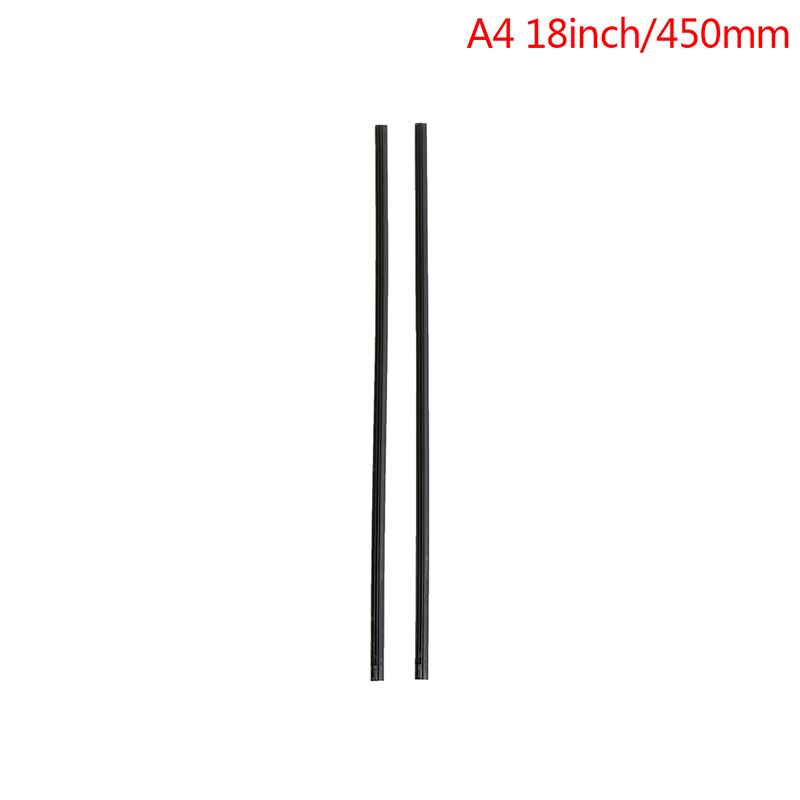 2Pcs Bone wiper strip 14/16/17/18/19/20/21/22" Car Windshield Metal U-type Wiper Blades Vehicle Insert Soft Rubber Strip Refill: A4