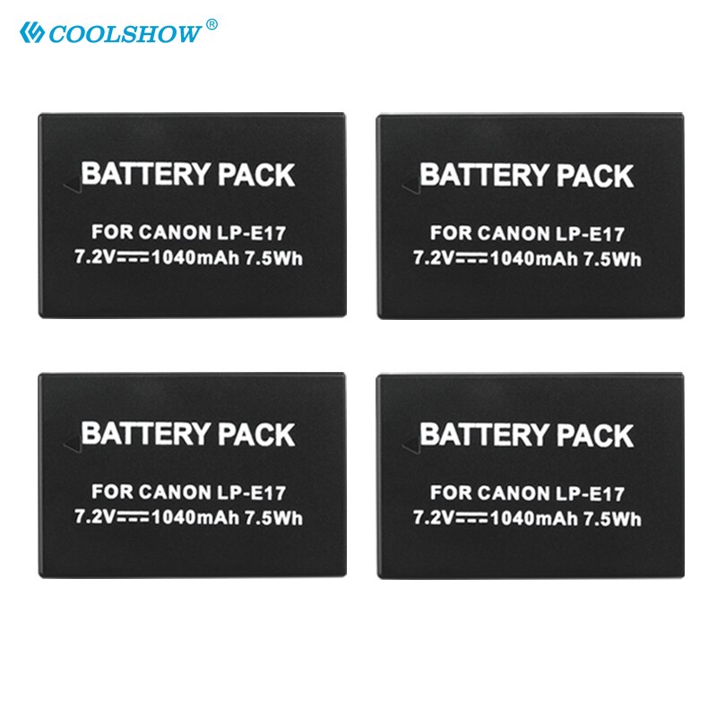 LP-E17 para Canon EOS M3 M6 T6i T6s 750D 760D 200D 800D 8000D Kiss X8i baterías de la Cámara 1040mah LP E17 LPE17 E17