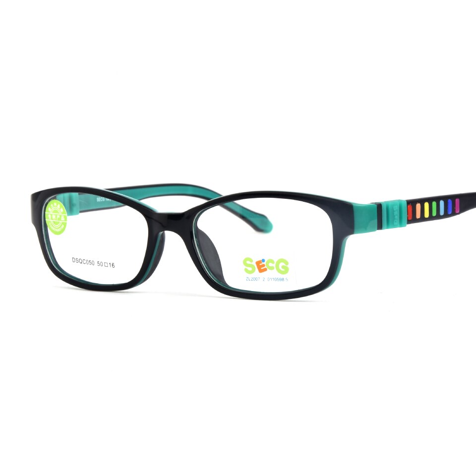 SECG Children Eyeglasses Frame Silicones Soft TR90 kids Prescription Glasses Optical Spectacle Frame Safety Anti fall Pressure: C31