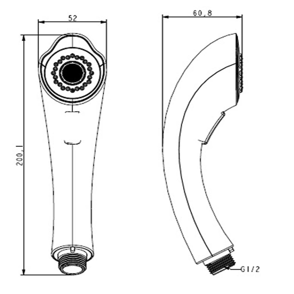 Shuielin Universele Vervanging Sproeier Pull Out Spray Head Voor Aanrecht Pull-Down Kraan In Geborsteld Nikkel