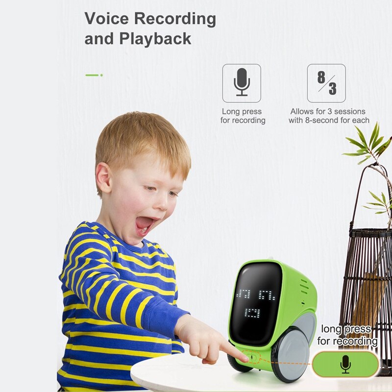 Smart Robots for Kids Robot Toy Gesture Sensing USB Charging with Voice Control and Touch Sensor for Boys Girls