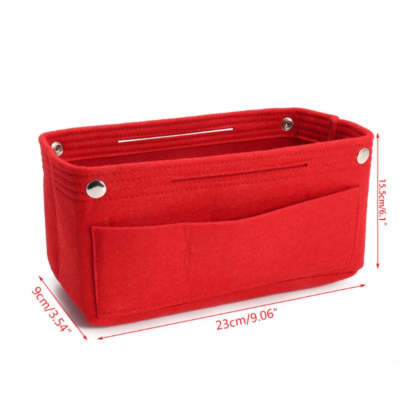 Multifunktions Handtasche Organizer Geldbörse Einsatz Tasche Filz Stoff Lagerung Pouch Fall