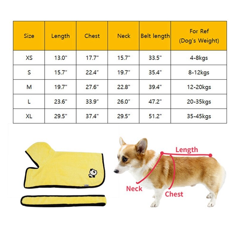 Mascotas bordado Albornoz de tejido polar Coral absorbente cálido y cómodo ropa de casa estilo cabo mascota Albornoz