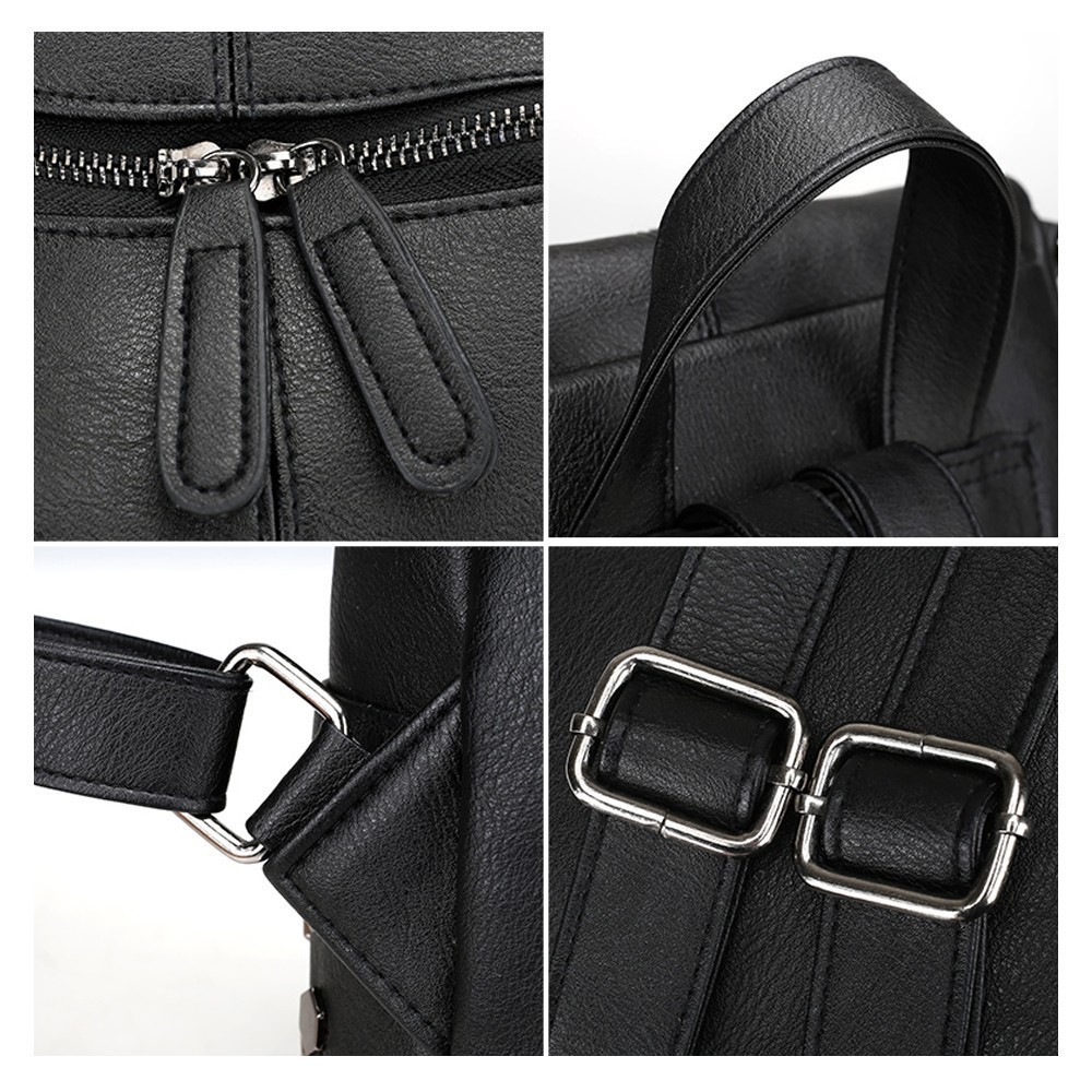 Herold frauen PU Leder Rucksack Schule Taschen Für Teenager Mädchen Große Kapazität Rucksack Laptop Tasche