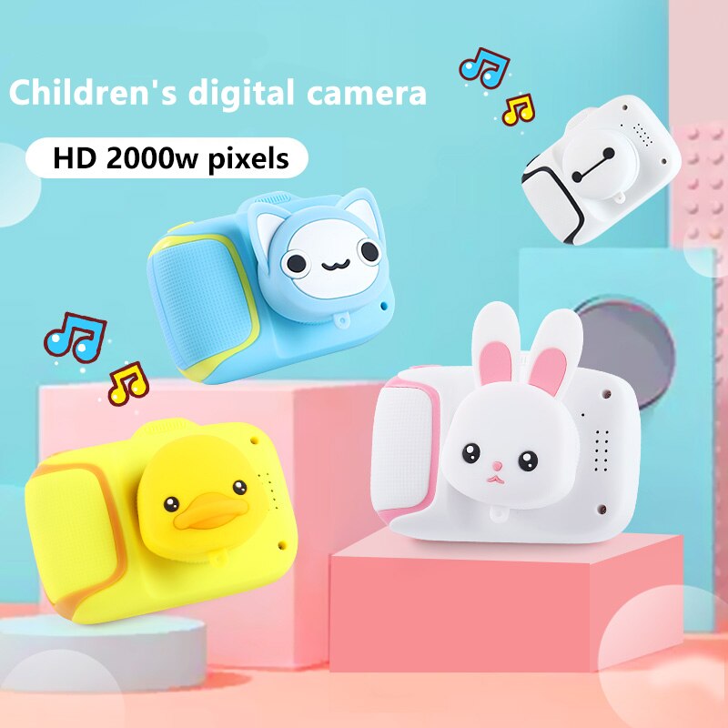 Mini børn anti-fald digital videokamera sødt tegneserie legetøj kamera børn drenge piger kamera børn kamera mini slr