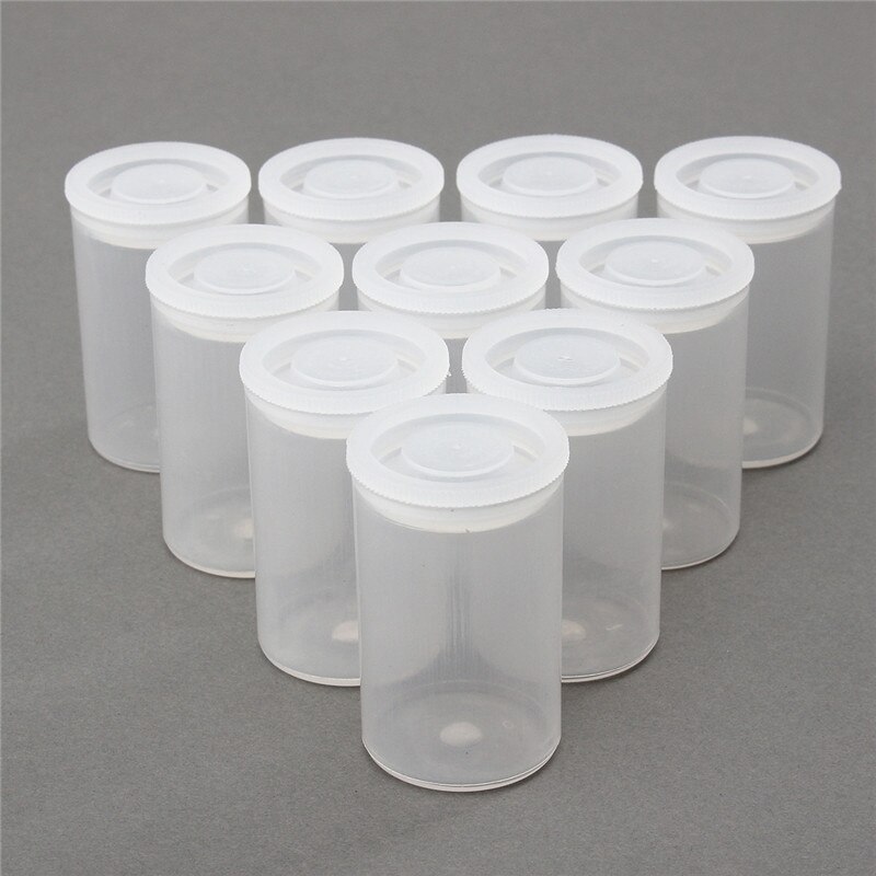 10 stk praktisk tom flaske 35mm filmbokser beholderbeholdere akvarellmaling pigmentboks plastpalett diy håndverk