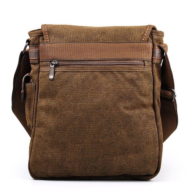 Ruil-Bolso de hombro de lona Retro para hombre, Cartera de hombro de lona Retro, Estilo Vintage, multifunción, informal, escolar,