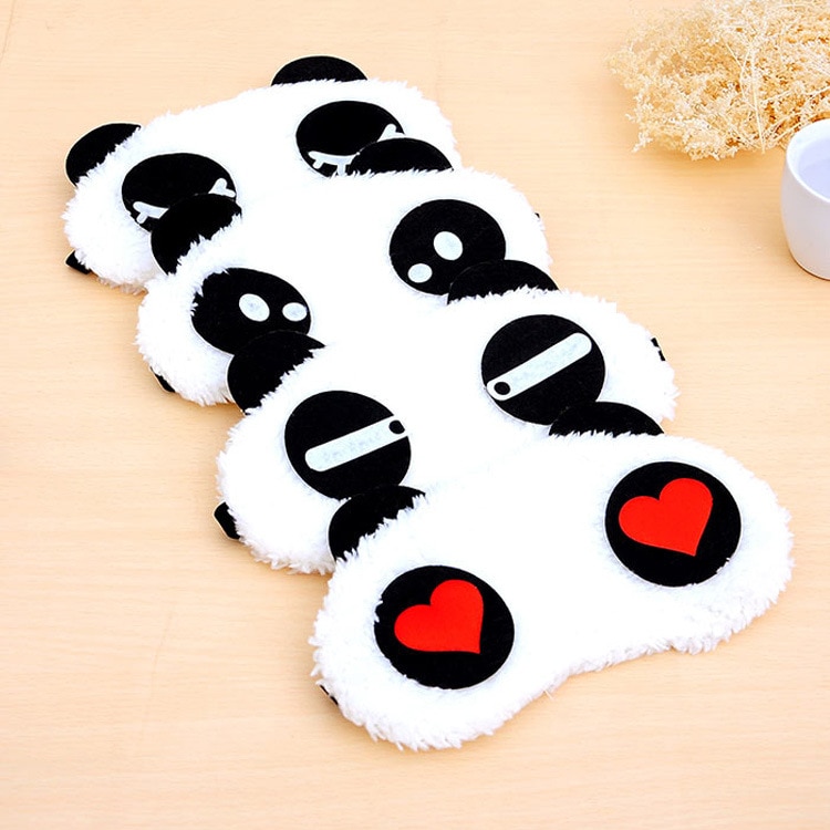 Mignon Panda Face de Couchage Masque Pour Les Yeux Yeux Bandés Voyage Sommeil Aide
