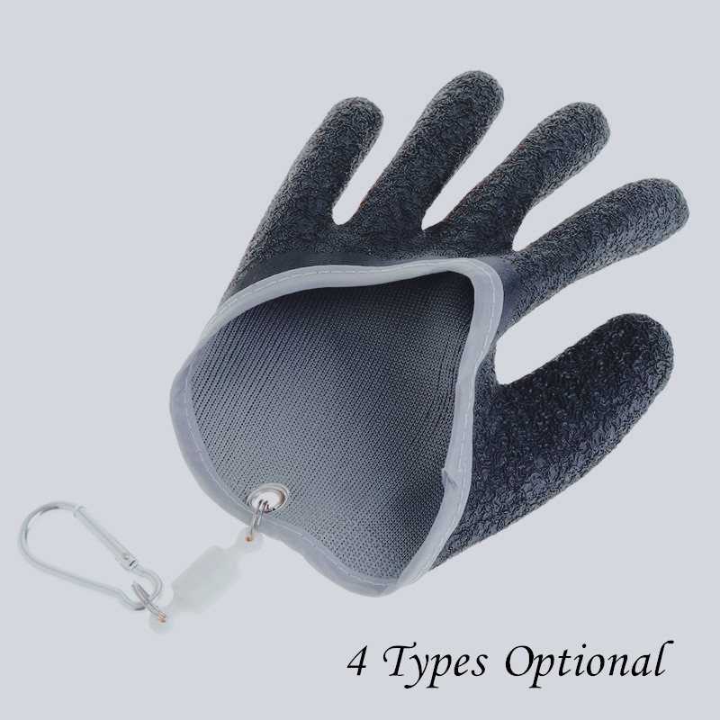 Fishing Gloves Non Slip Latex Glove With Magnet Release Fish Grab Anti Skid Capture Safety Portable Outdoor Fishing