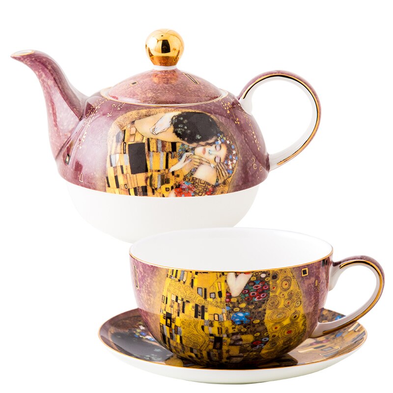 British afternoon tea set set household high-grade bone china cup Nordic dessert plate mark cup mother pot free