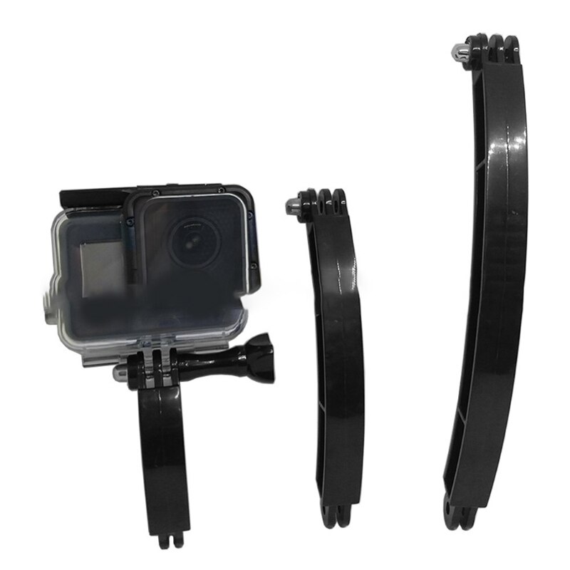 3 in 1 Helmet Mount Adapter Extension Arm,Adjustable Curved Extension Pivot Arm Mount Holder Monopod Bracket