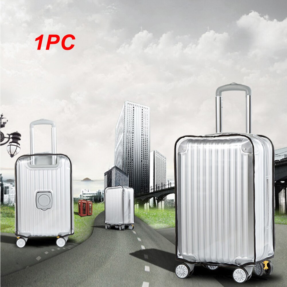 Koffer Abdeckung Reusable Zubehör Schutzhülle PVC Wasserdichte Lagerung Schutz Staub Proof Matt Transparent Zipper Nützlich