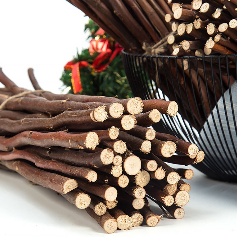 1 Set Christmas Branches Decor Wood Log Sticks for DIY Crafts Photo Props