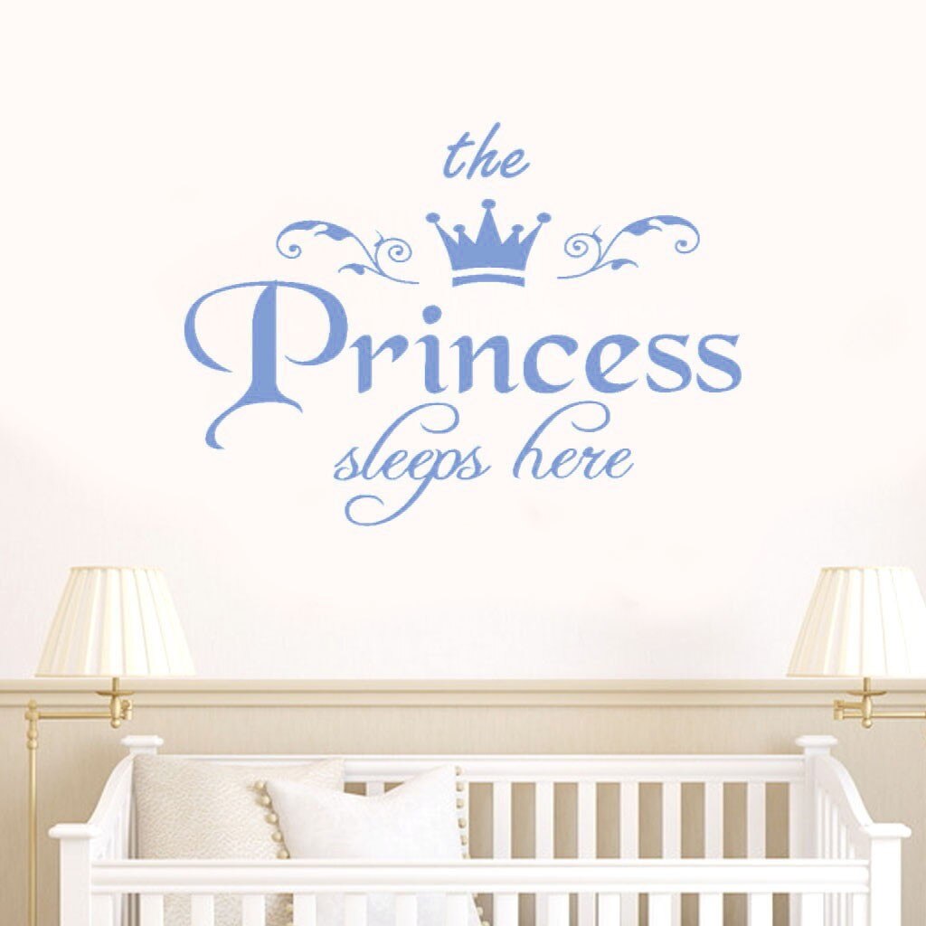 The Princess Decal Wall Sticker For Baby Girls Living Room Bedroom Vinyl Carving Wall Decal Poster Wallpaper DIY Home Decro